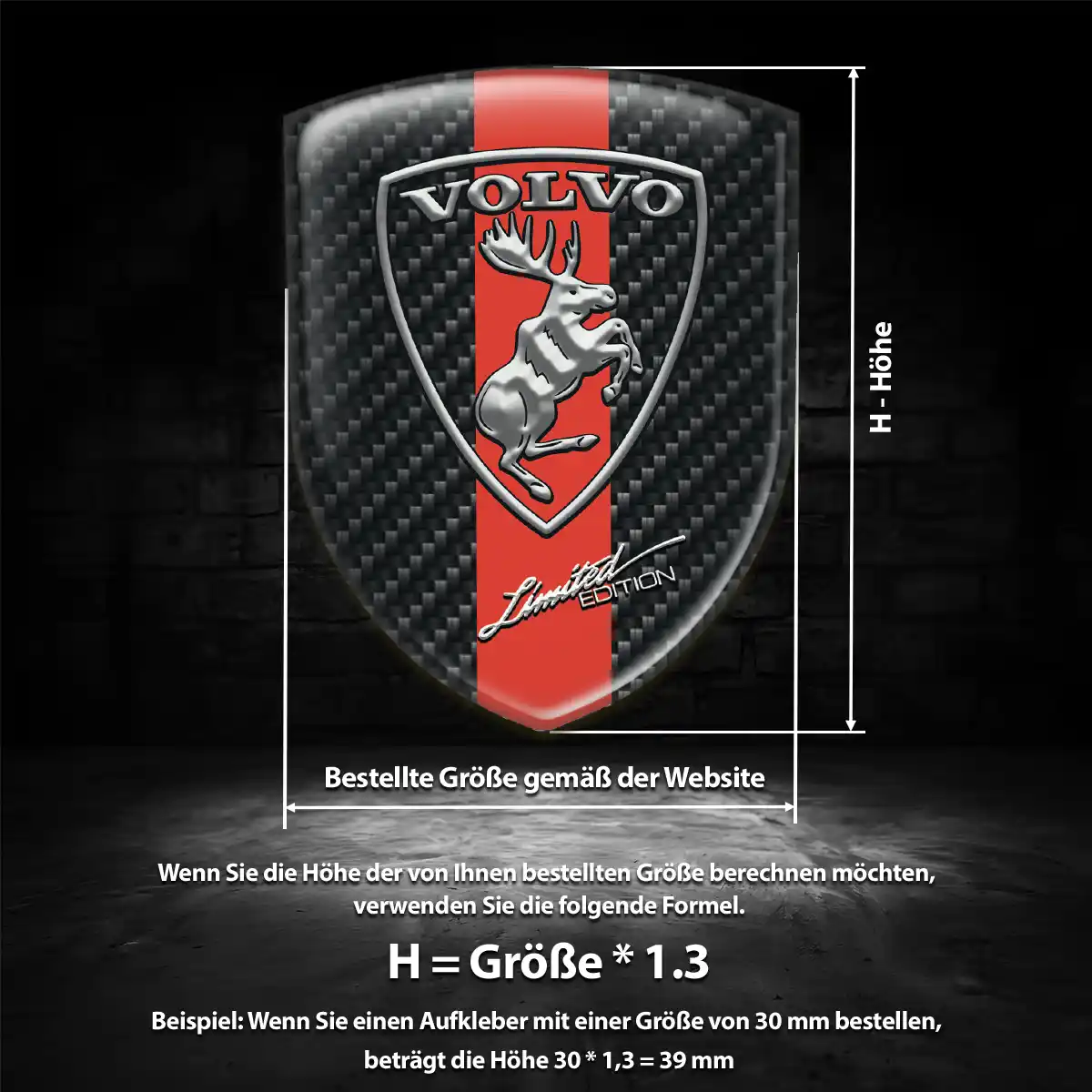 Volvo Emblem Wappen Tuningfahrzeug