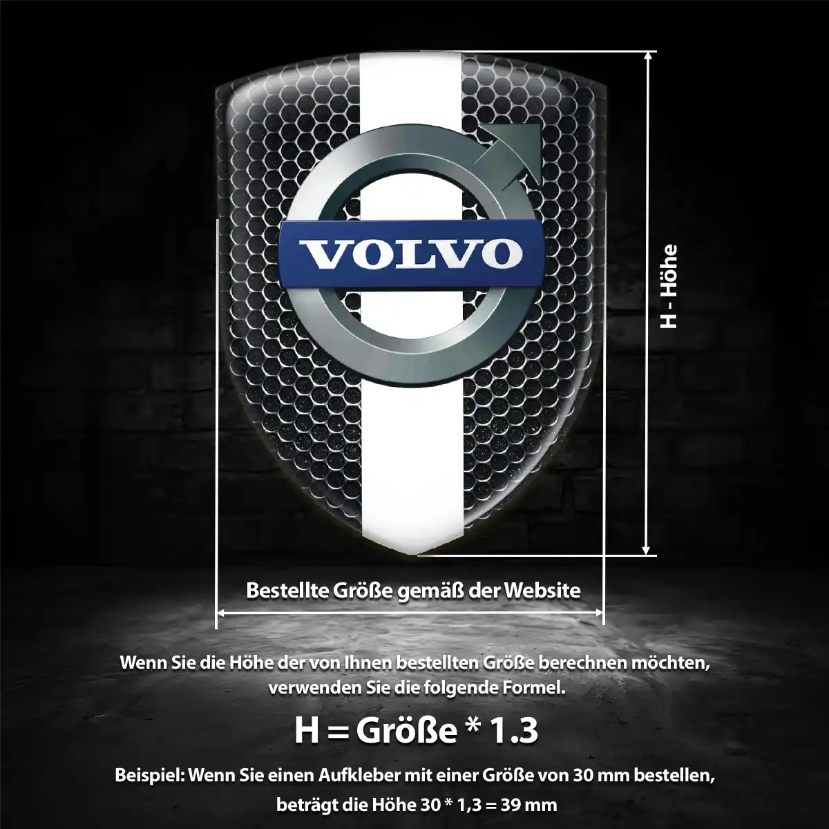 Volvo Embleme Silikon Aufkleber Auto Exterieurdesign