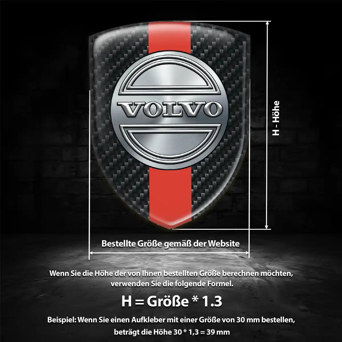 Volvo Embleme Silikon Aufkleber Auto Interieurdesign