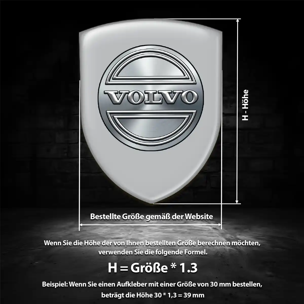 Volvo Embleme Silikon Aufkleber Auto Tuningfahrzeug