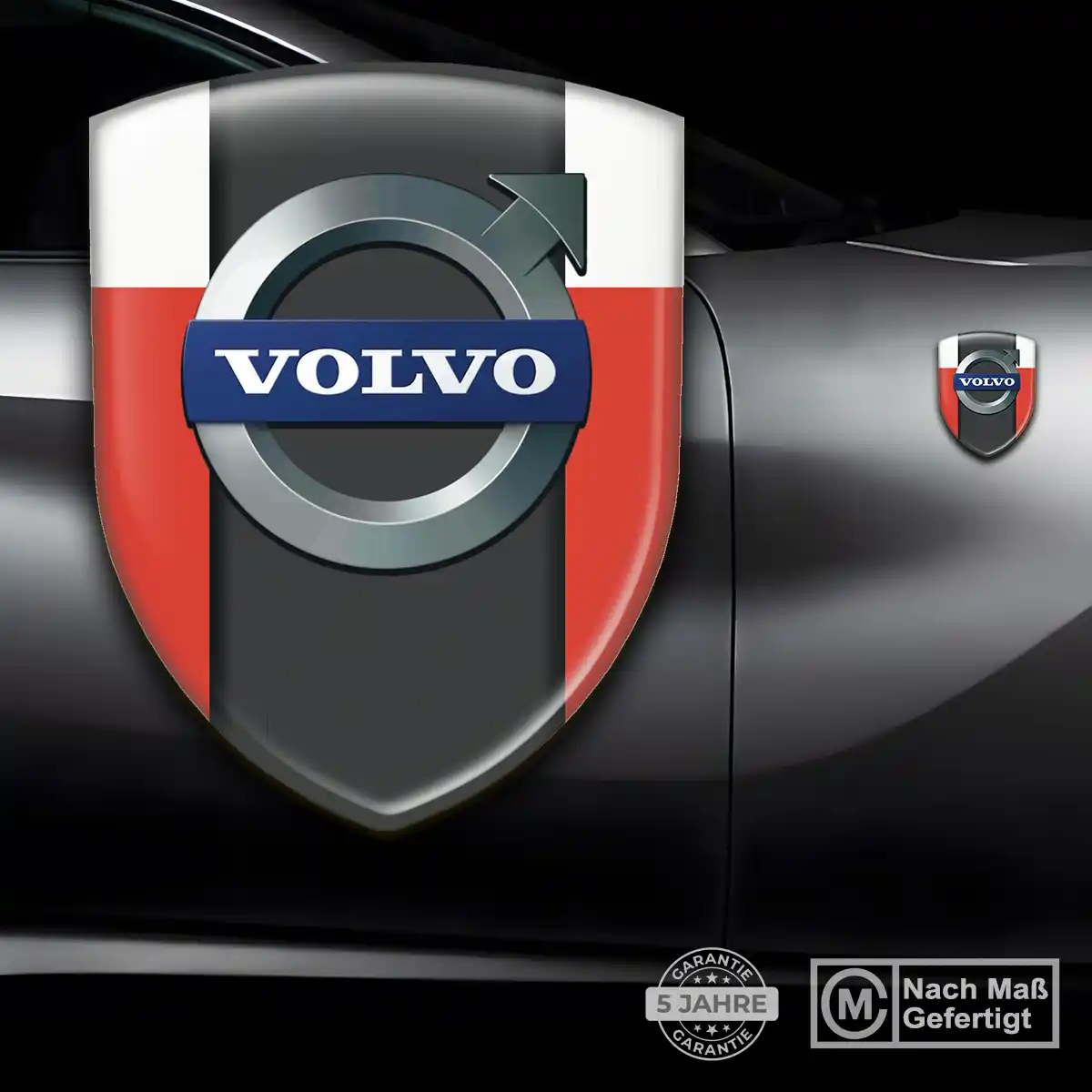 Volvo Embleme Silikon Aufkleber Edles Design