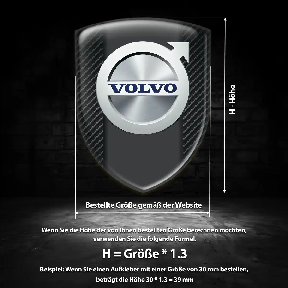 Volvo Embleme Silikon Aufkleber Erstklassige Qualität