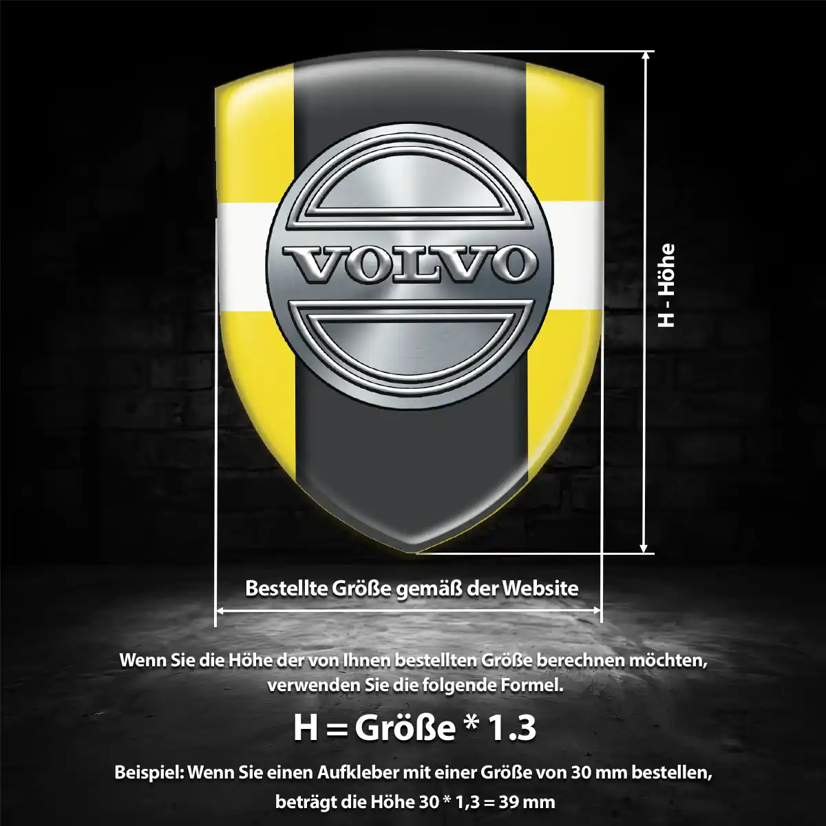 Volvo Embleme Silikon Aufkleber Exterieurdesign