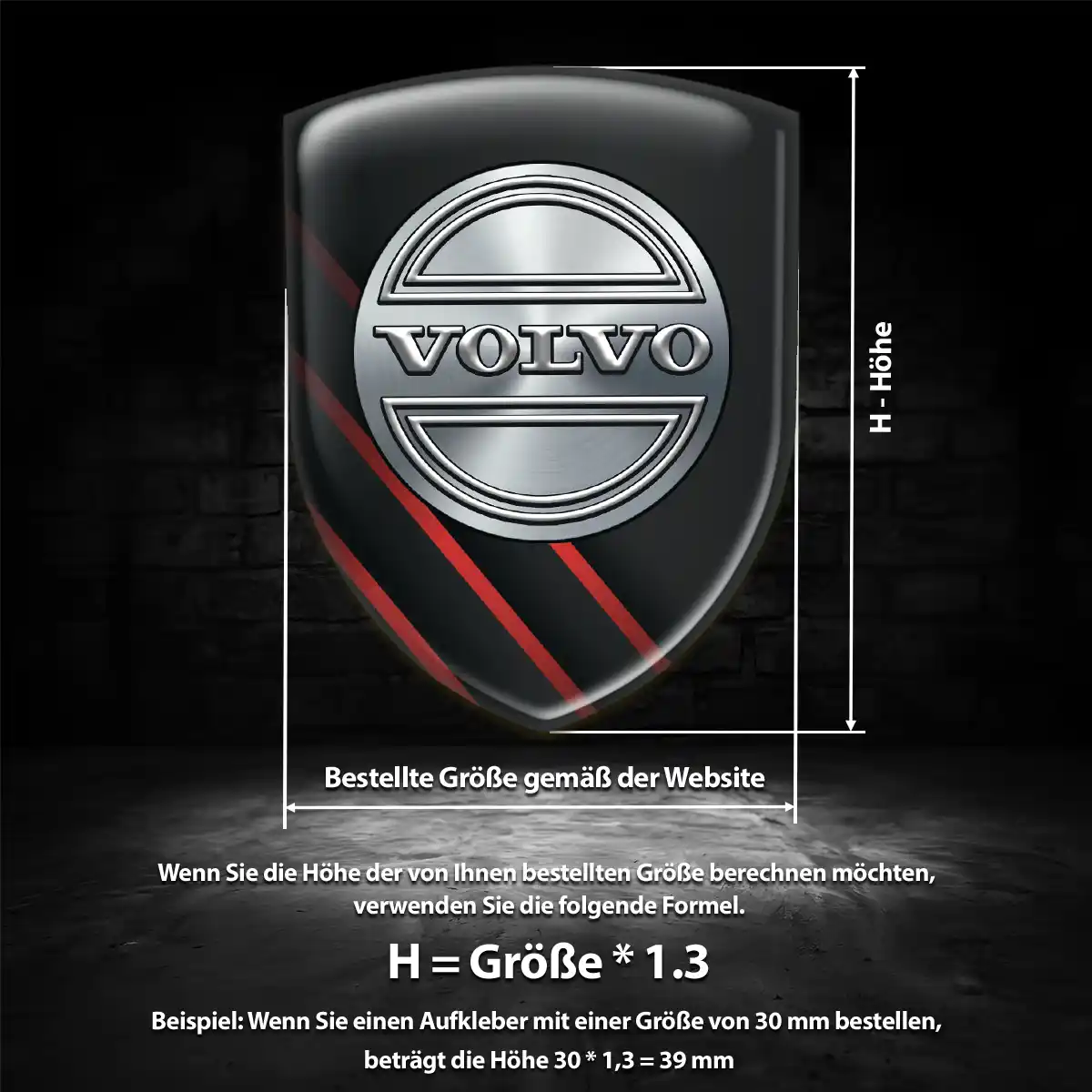 Volvo Embleme Silikon Aufkleber Interieurdesign