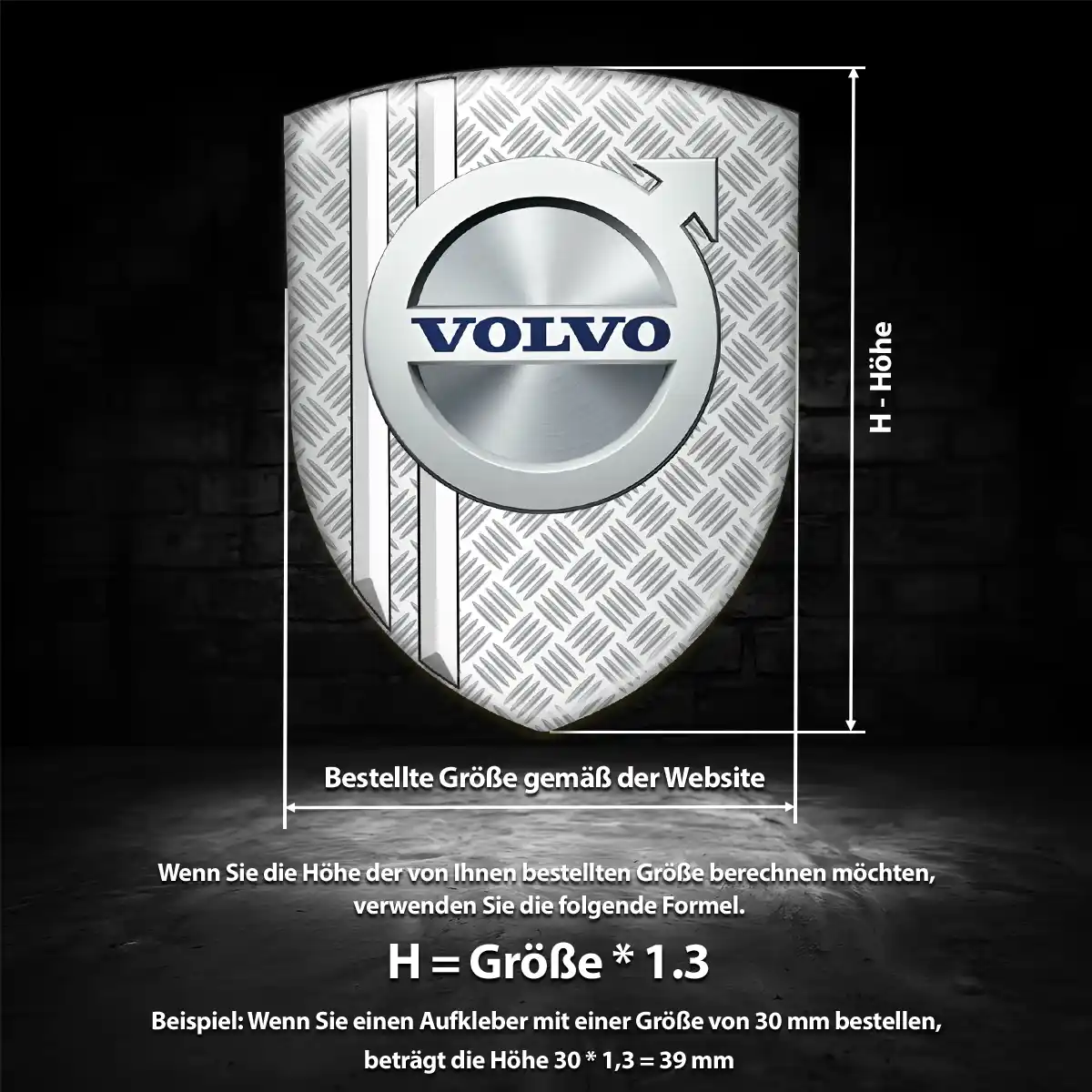Volvo Embleme Silikon Aufkleber Luxus-Edition