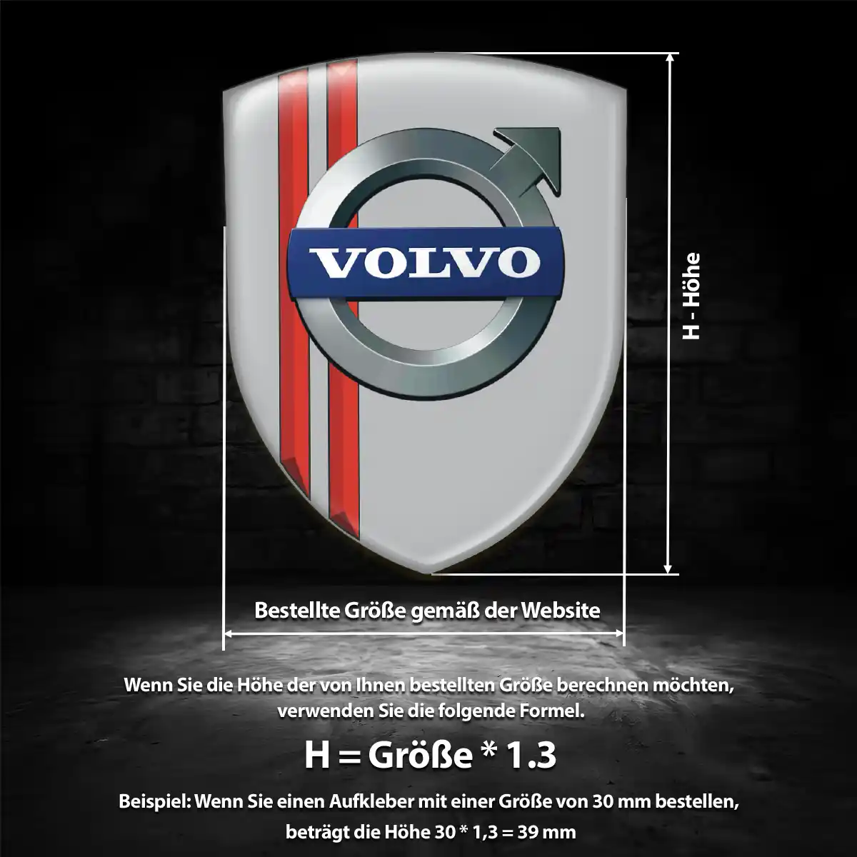 Volvo Silikon Aufkleber Auto Edles Design