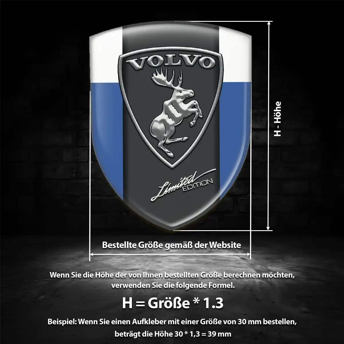Volvo Silikon Aufkleber Auto Hochwertiges Harz