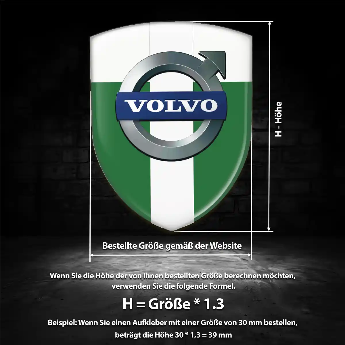 Volvo Silikon Aufkleber Auto Interieurdesign
