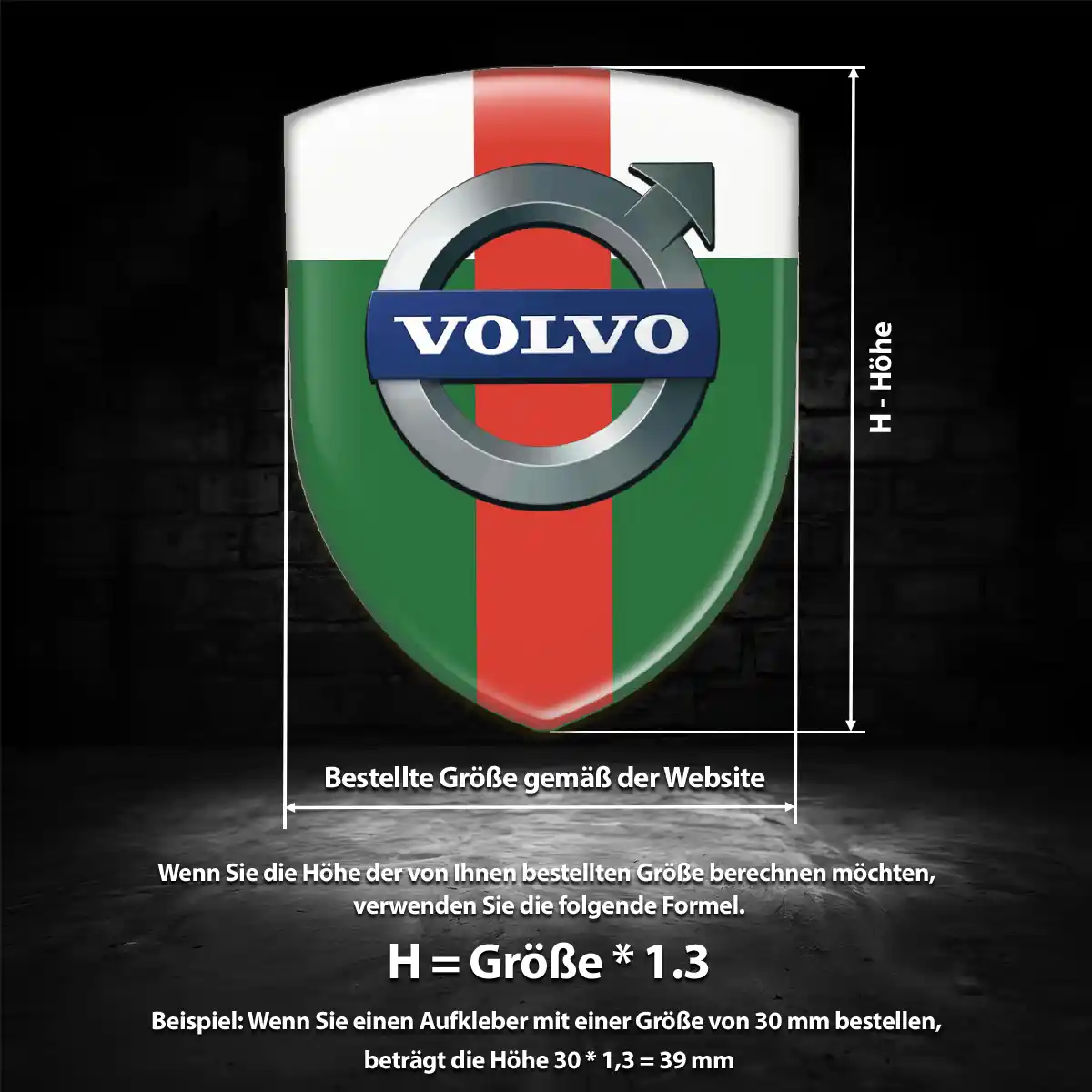 Volvo Silikon Aufkleber Auto Limitierte Auflage