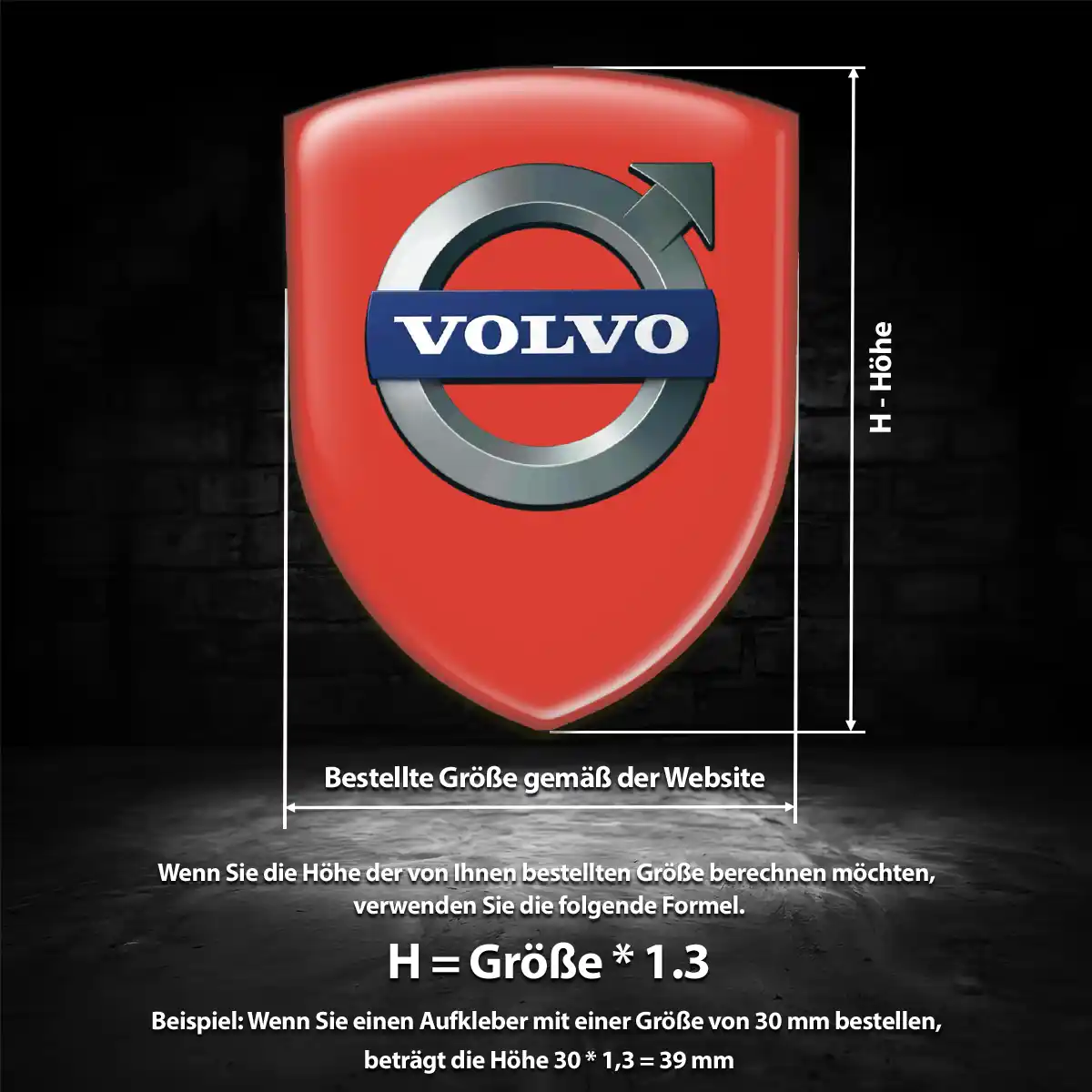 Volvo Silikon Aufkleber Edles Design