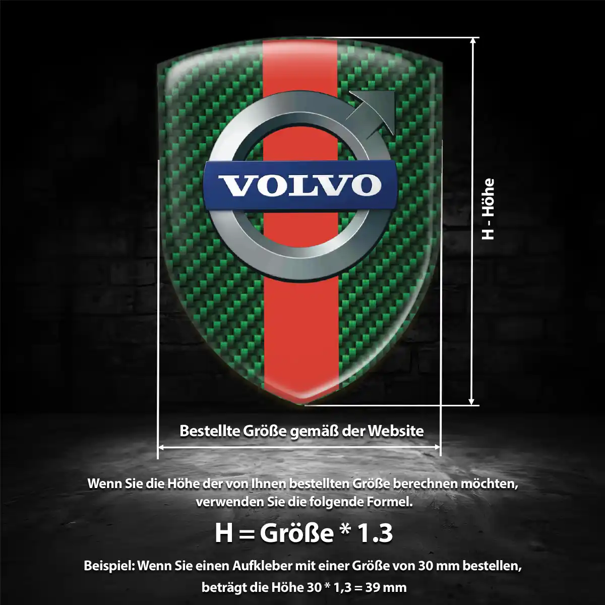 Volvo Silikon Aufkleber Elegantes Design