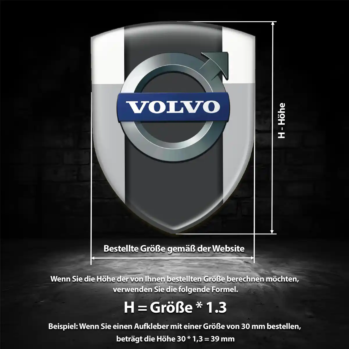 Volvo Silikon Aufkleber Embleme Auto Edles Design