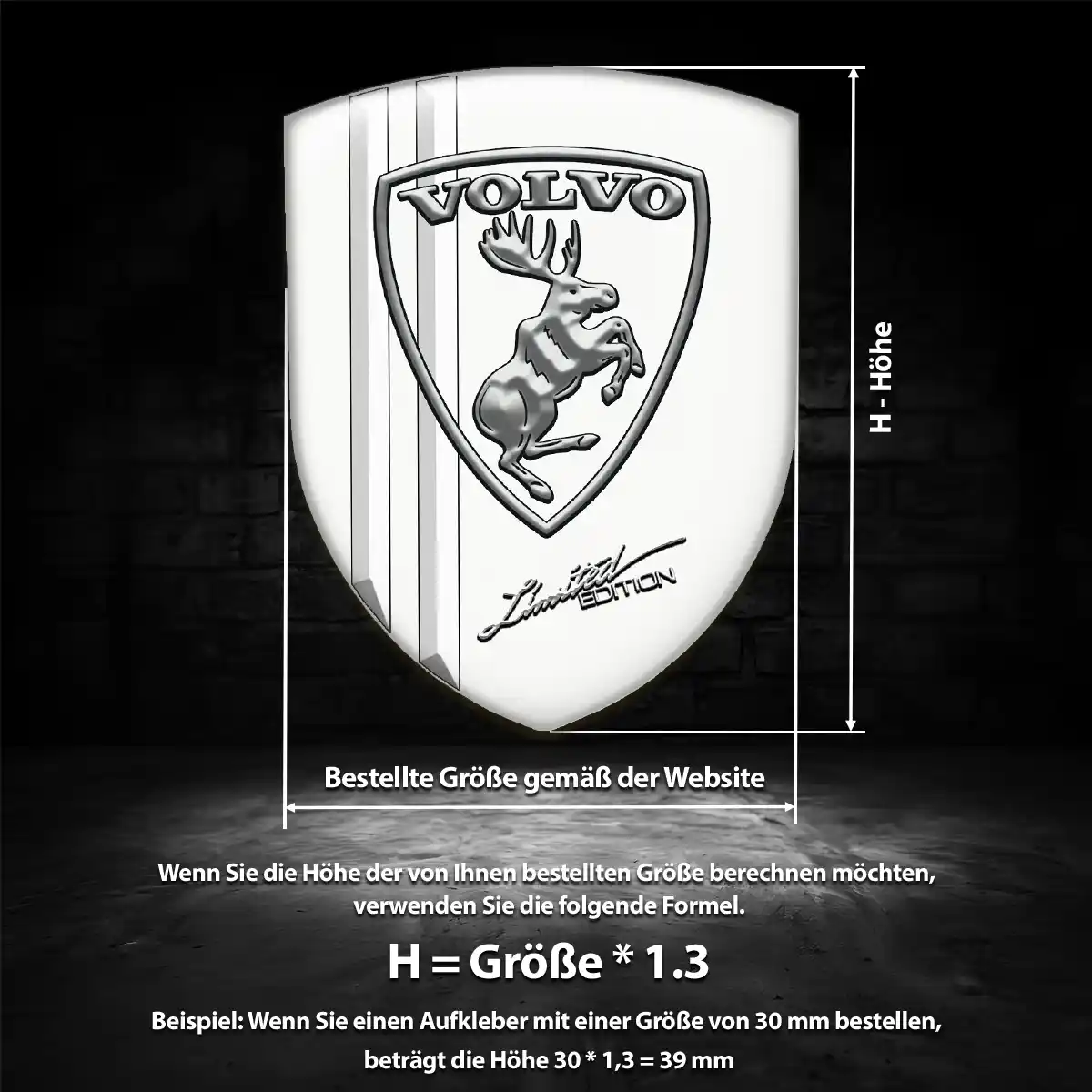 Volvo Silikon Aufkleber Embleme Auto Limitierte Auflage