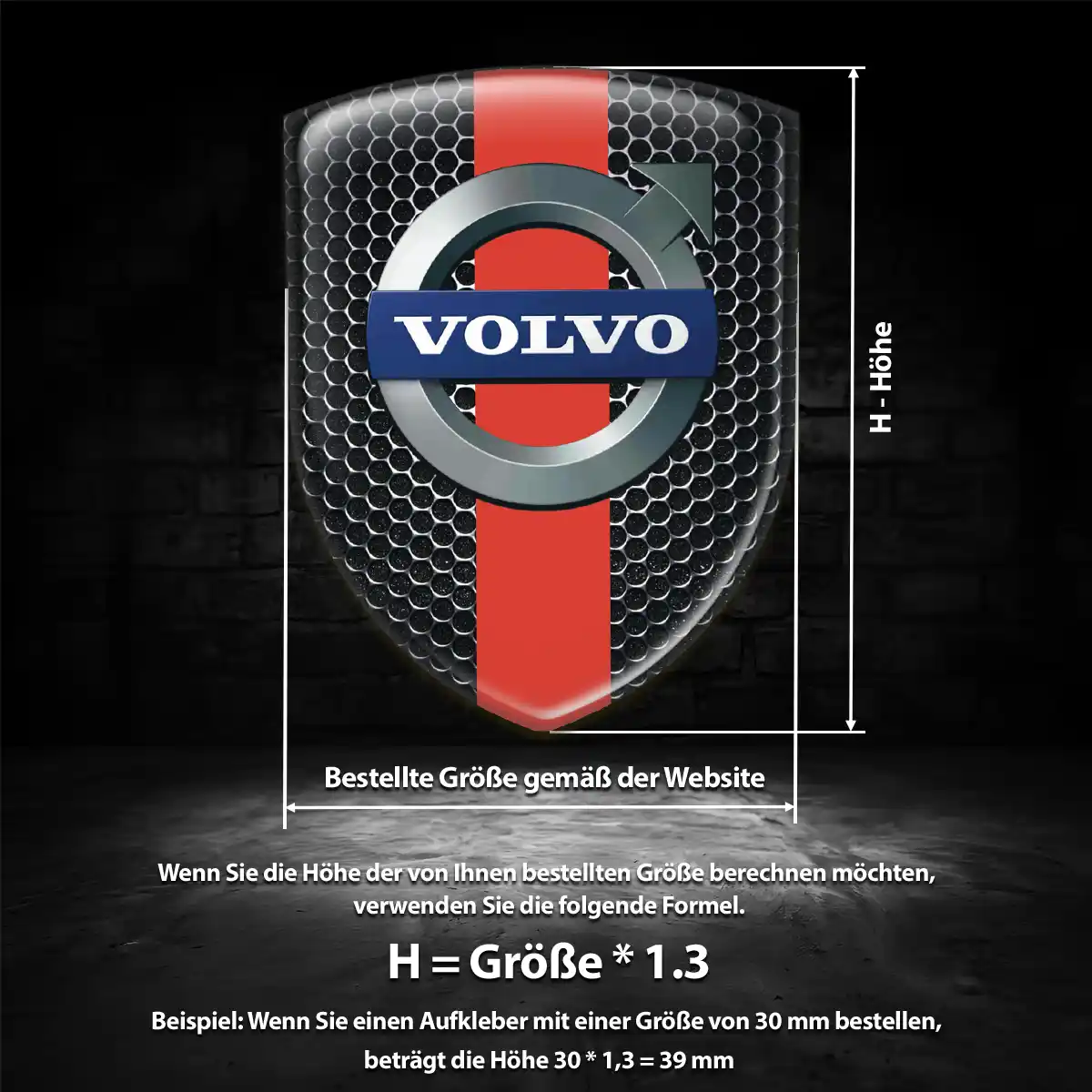 Volvo Silikon Aufkleber Embleme Auto Markenedition