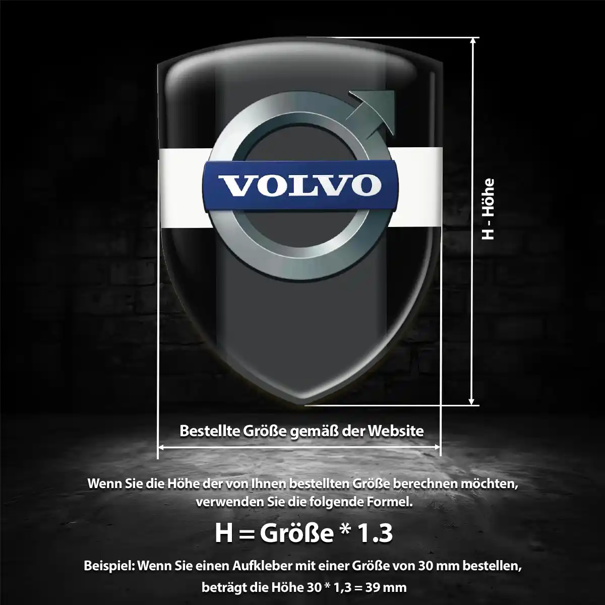 Volvo Silikon Aufkleber Embleme Auto Premium-Edition