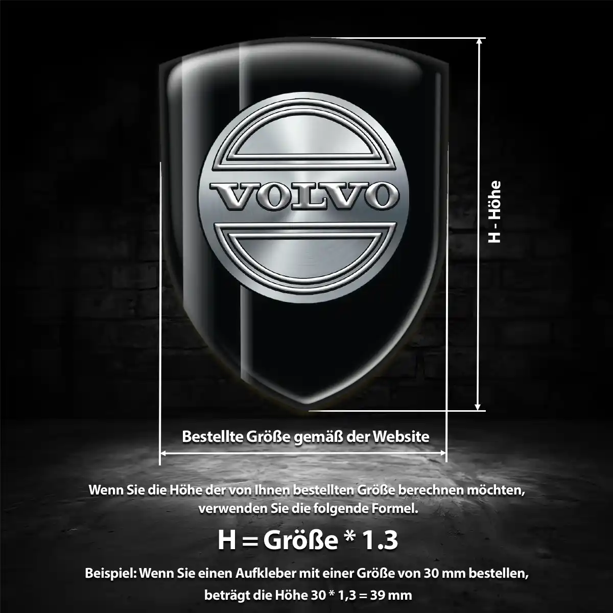 Volvo Silikon Aufkleber Embleme Edles Design