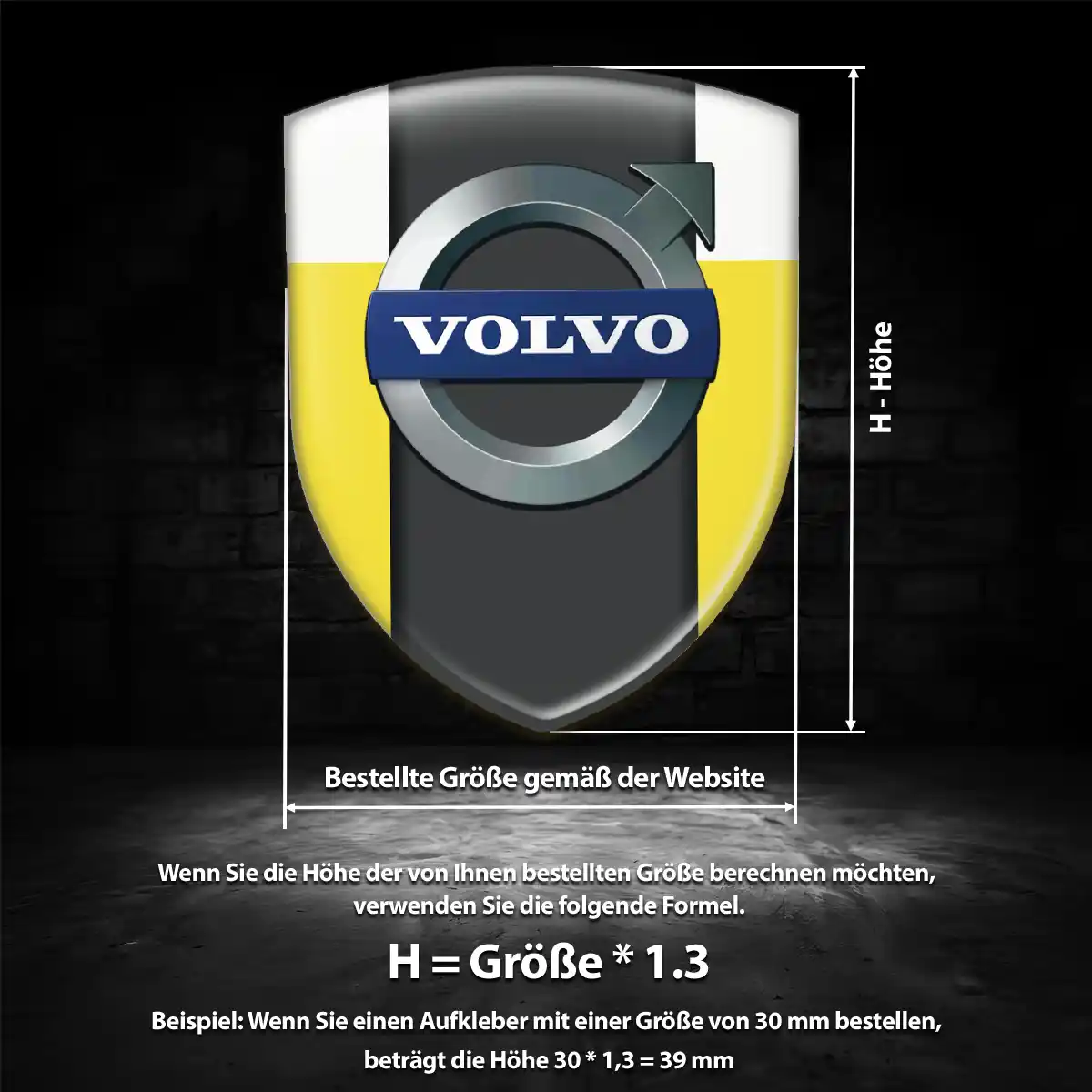 Volvo Silikon Aufkleber Embleme Elegantes Design