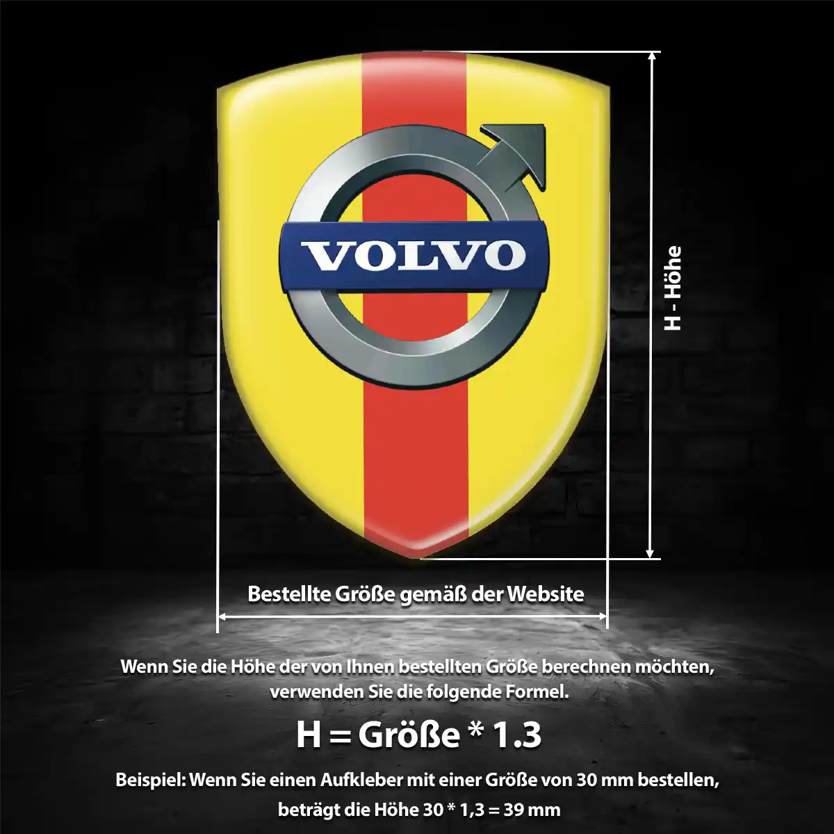 Volvo Silikon Aufkleber Embleme Hochwertiges Harz