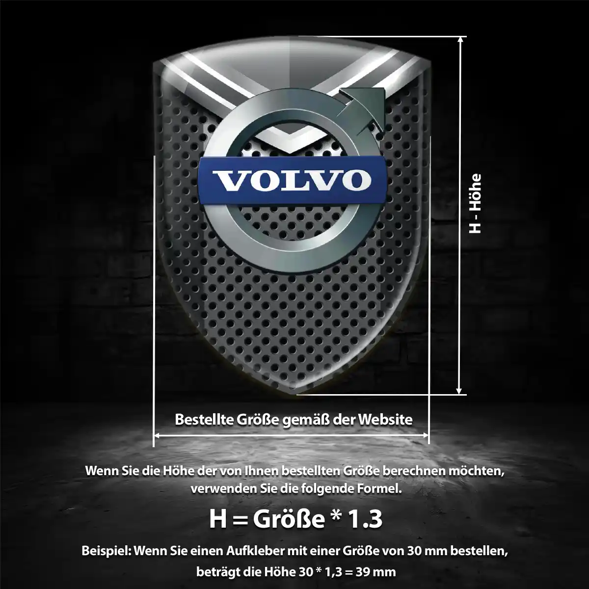 Volvo Silikon Aufkleber Embleme Luxus-Edition