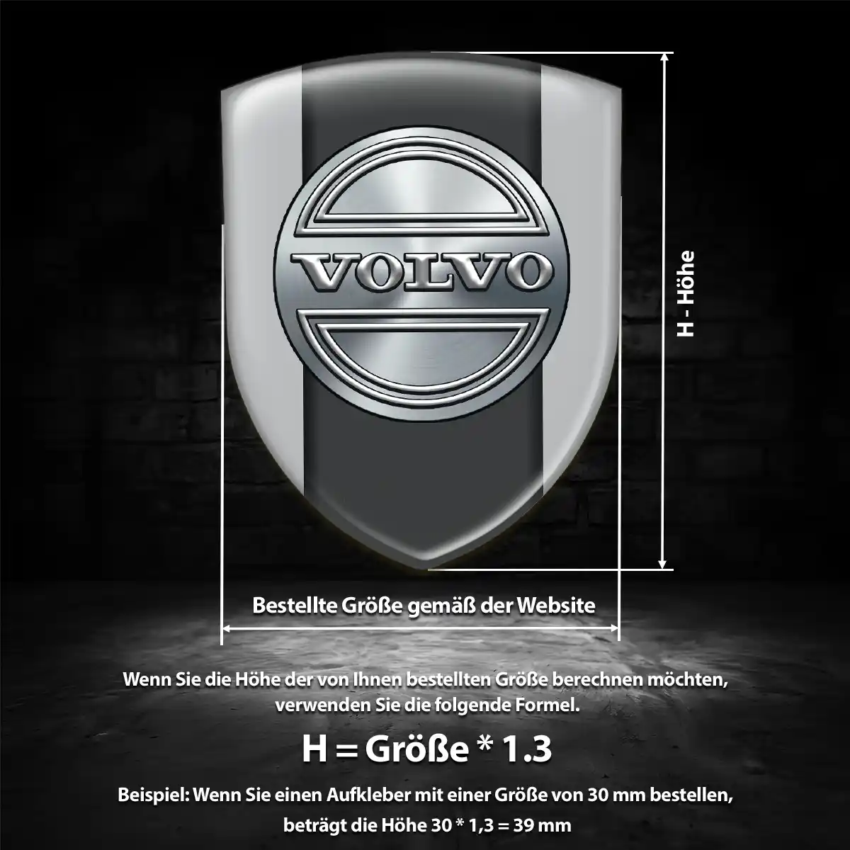 Volvo Silikon Aufkleber Embleme Markenedition