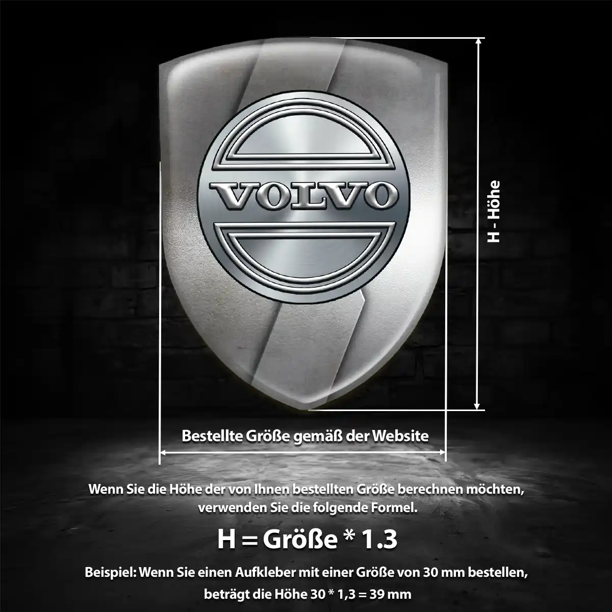 Volvo Silikon Aufkleber Embleme Premiumqualität