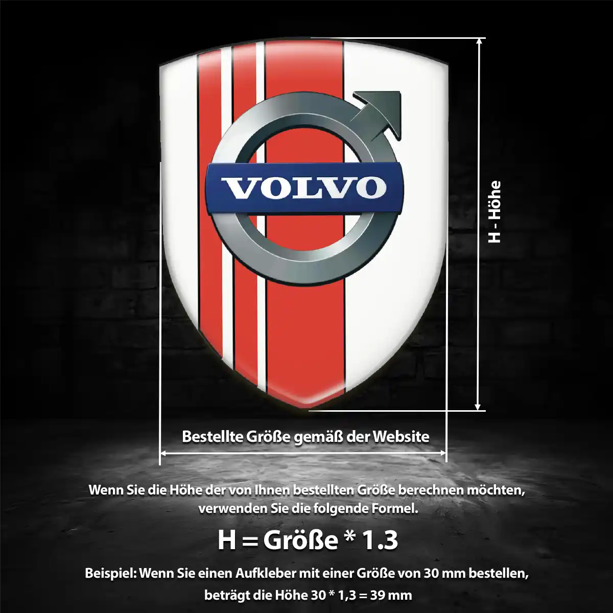Volvo Silikon Aufkleber Exterieurdesign