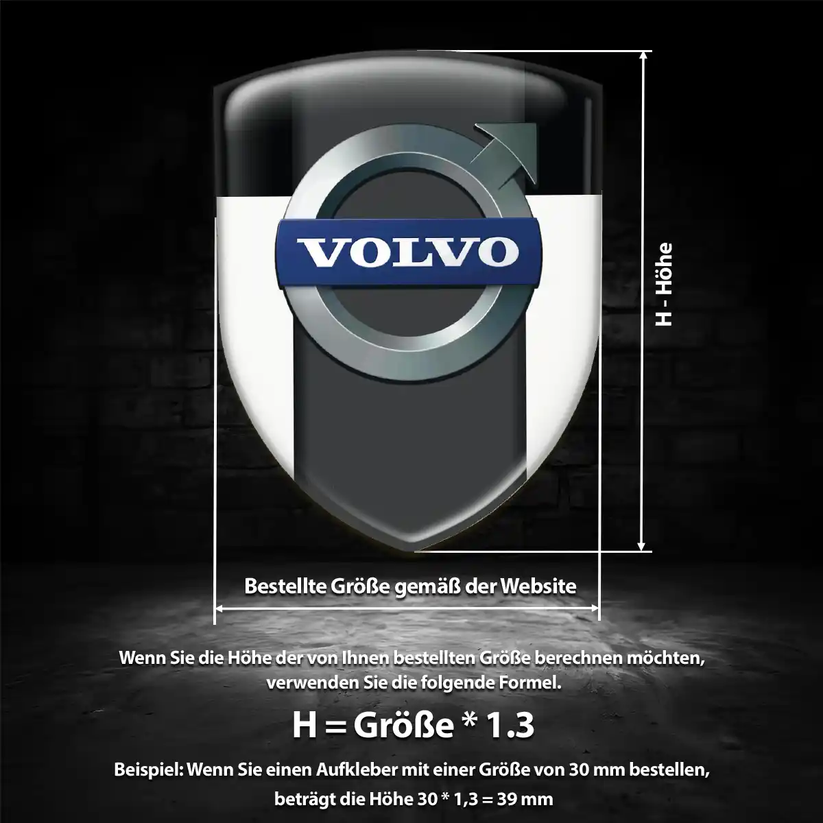 Volvo Silikon Aufkleber Hochwertiges Harz