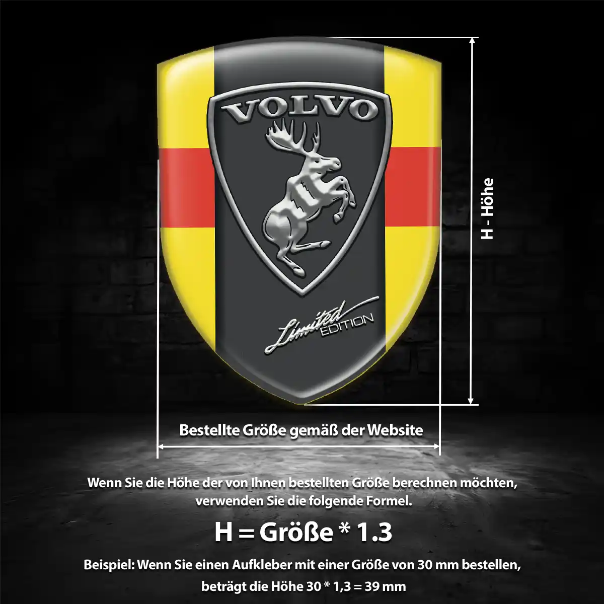 Volvo Silikon Aufkleber Interieurdesign