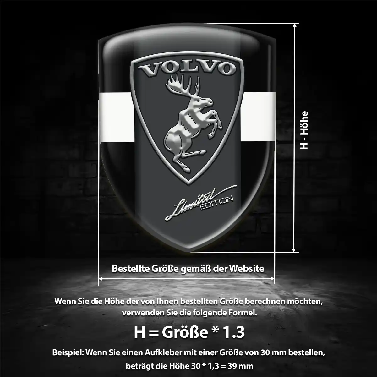 Volvo Silikon Aufkleber Premium-Edition