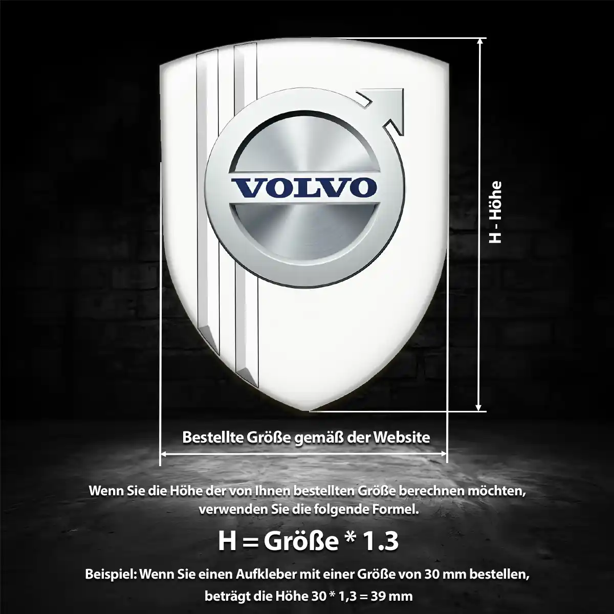 Volvo Silikon Aufkleber Wappen Auto Limitierte Auflage