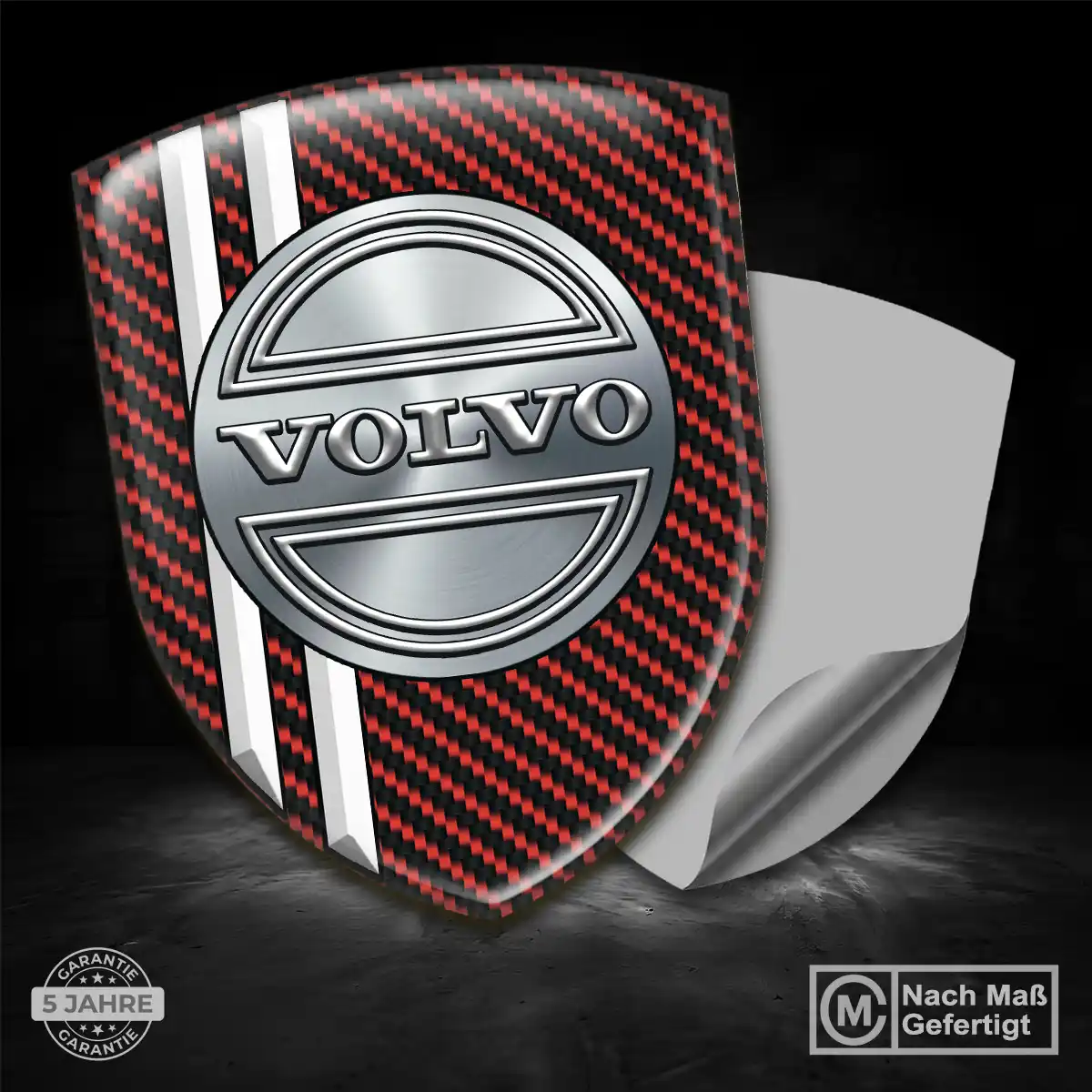 Volvo Silikon Aufkleber Wappen Luxus-Edition