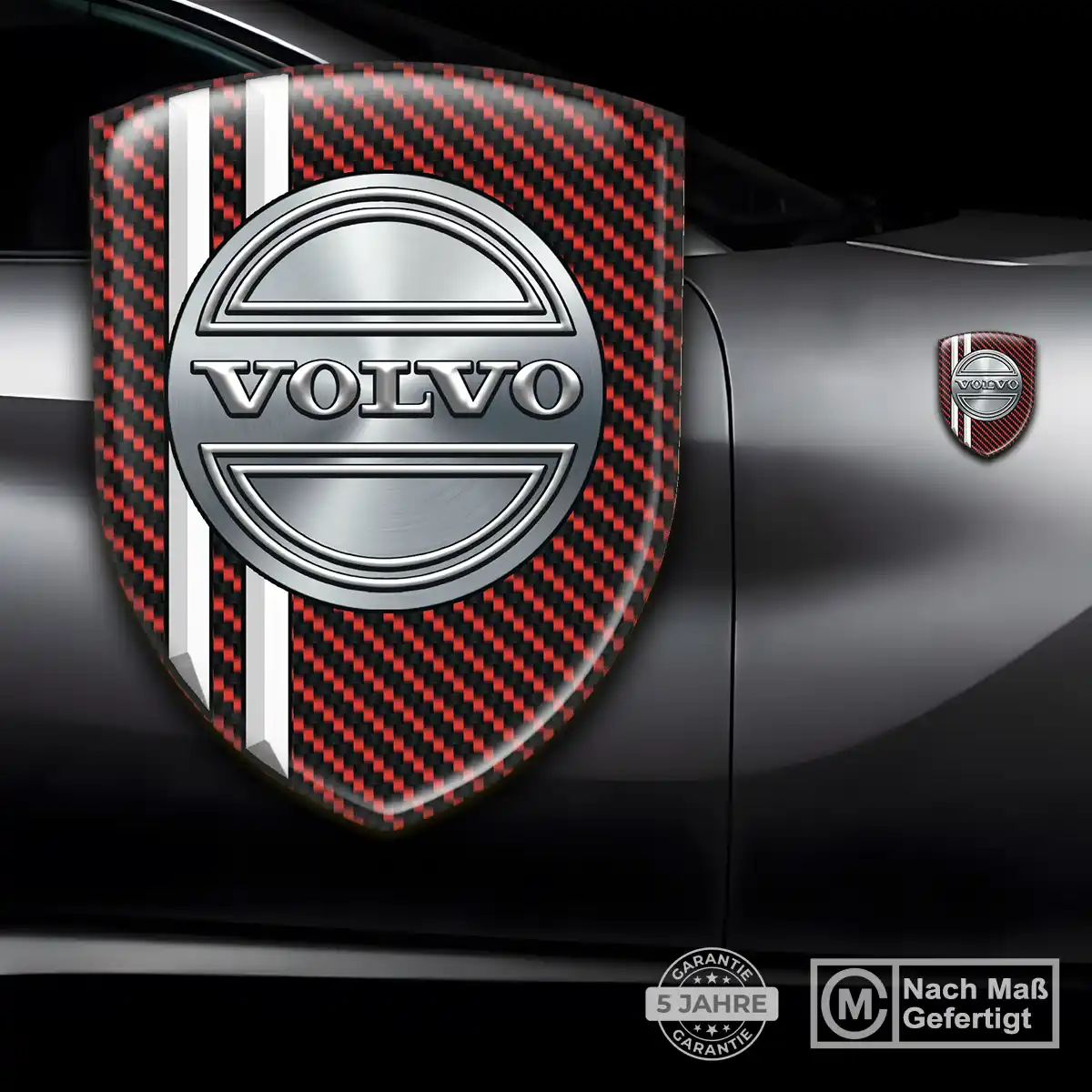 Volvo Silikon Aufkleber Wappen Luxus-Edition
