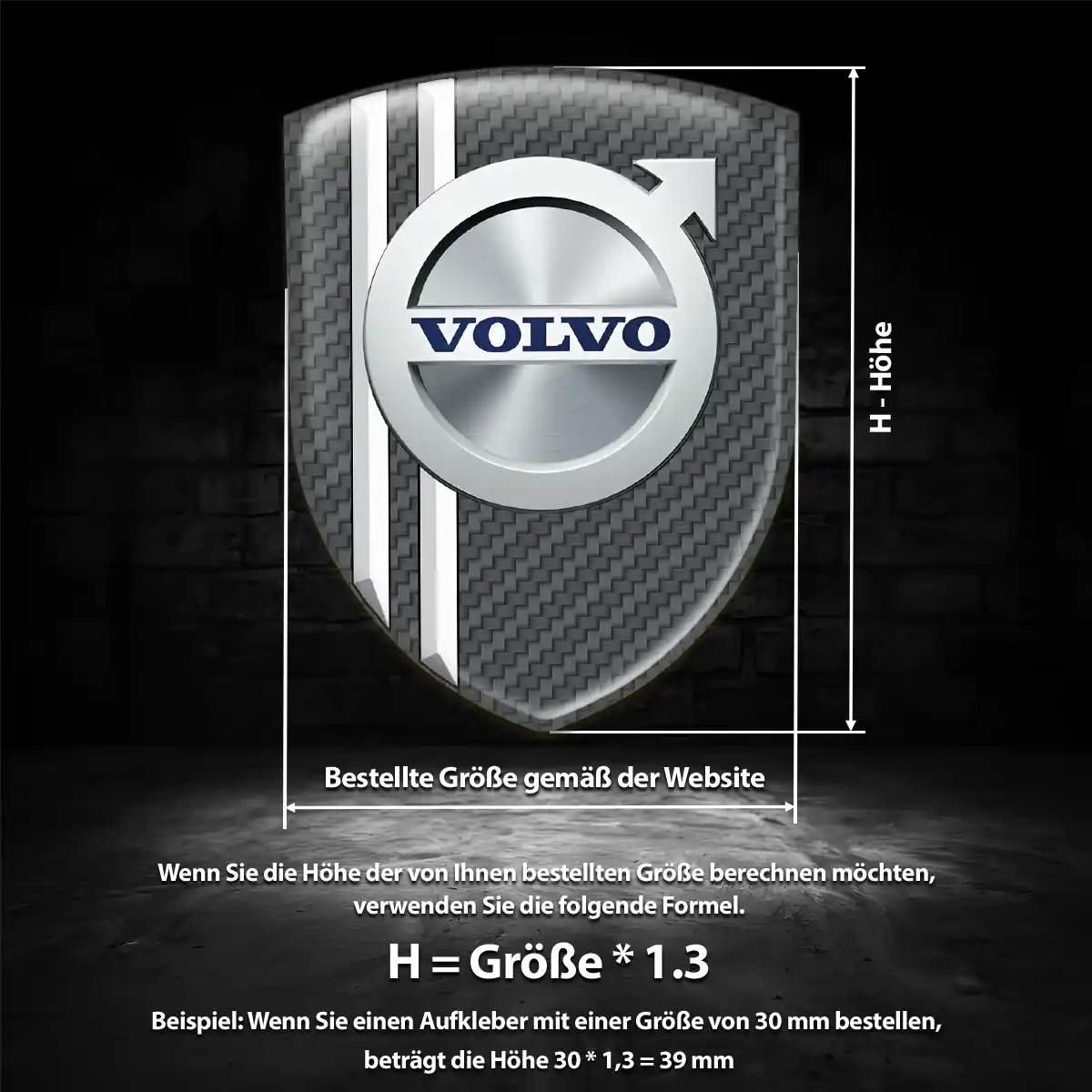 Volvo Silikon Aufkleber Wappen Stilvolles Design
