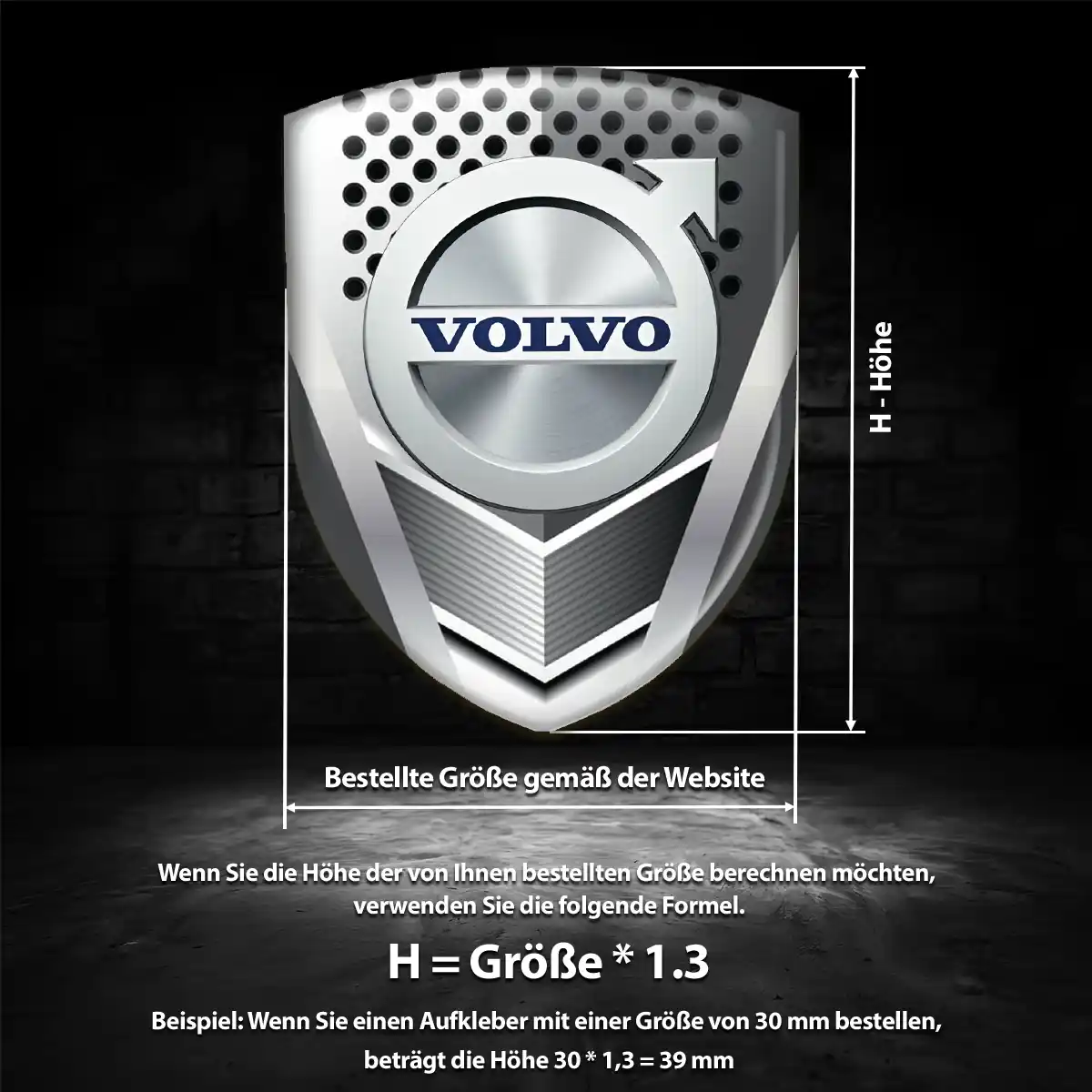 Volvo Wappen Aufkleber Anspruchsvolles Design