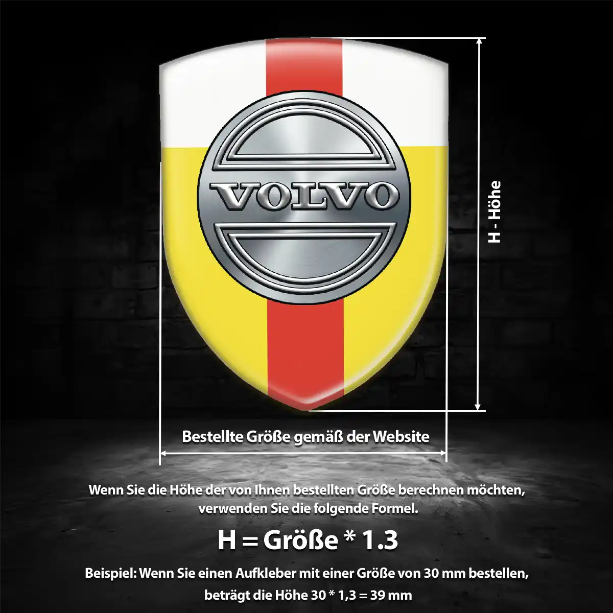 Volvo Wappen Aufkleber Auto Interieurdesign