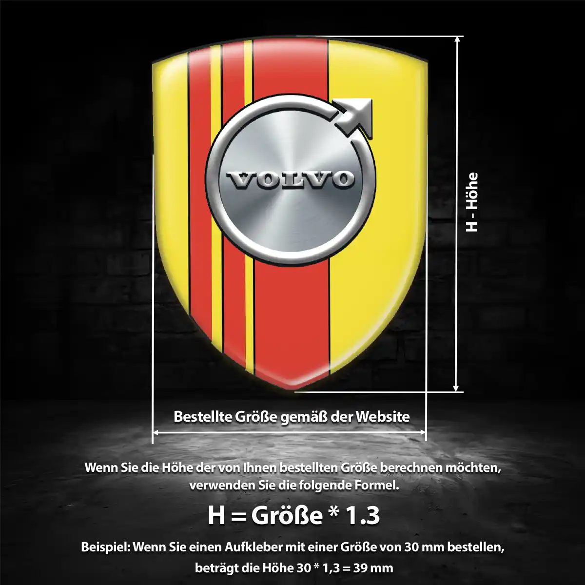 Volvo Wappen Aufkleber Elegantes Design