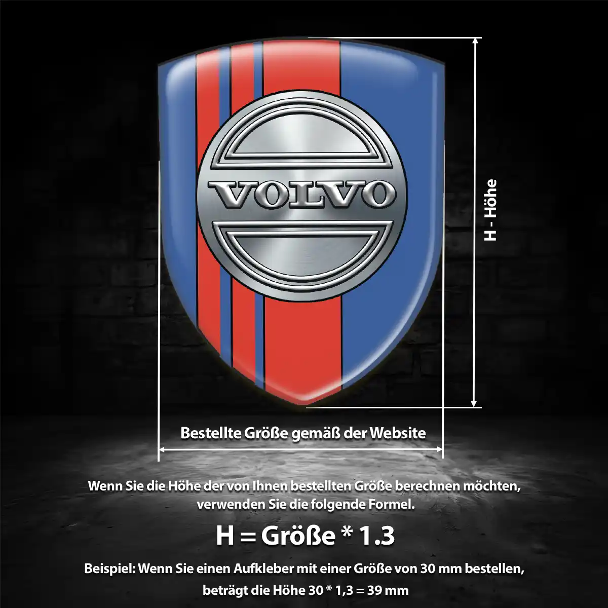 Volvo Wappen Aufkleber Emblem Ausdrucksstarkes Design