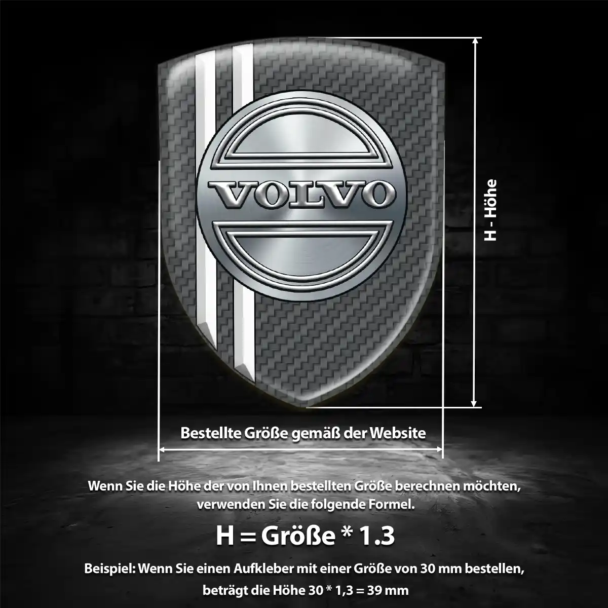 Volvo Wappen Aufkleber Emblem Auto Exterieurdesign