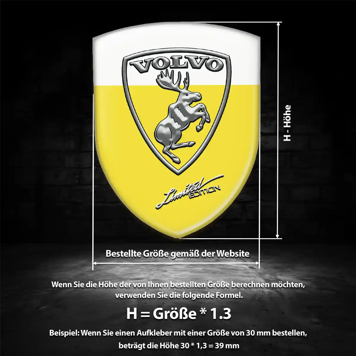 Volvo Wappen Aufkleber Emblem Auto Hohe Qualität