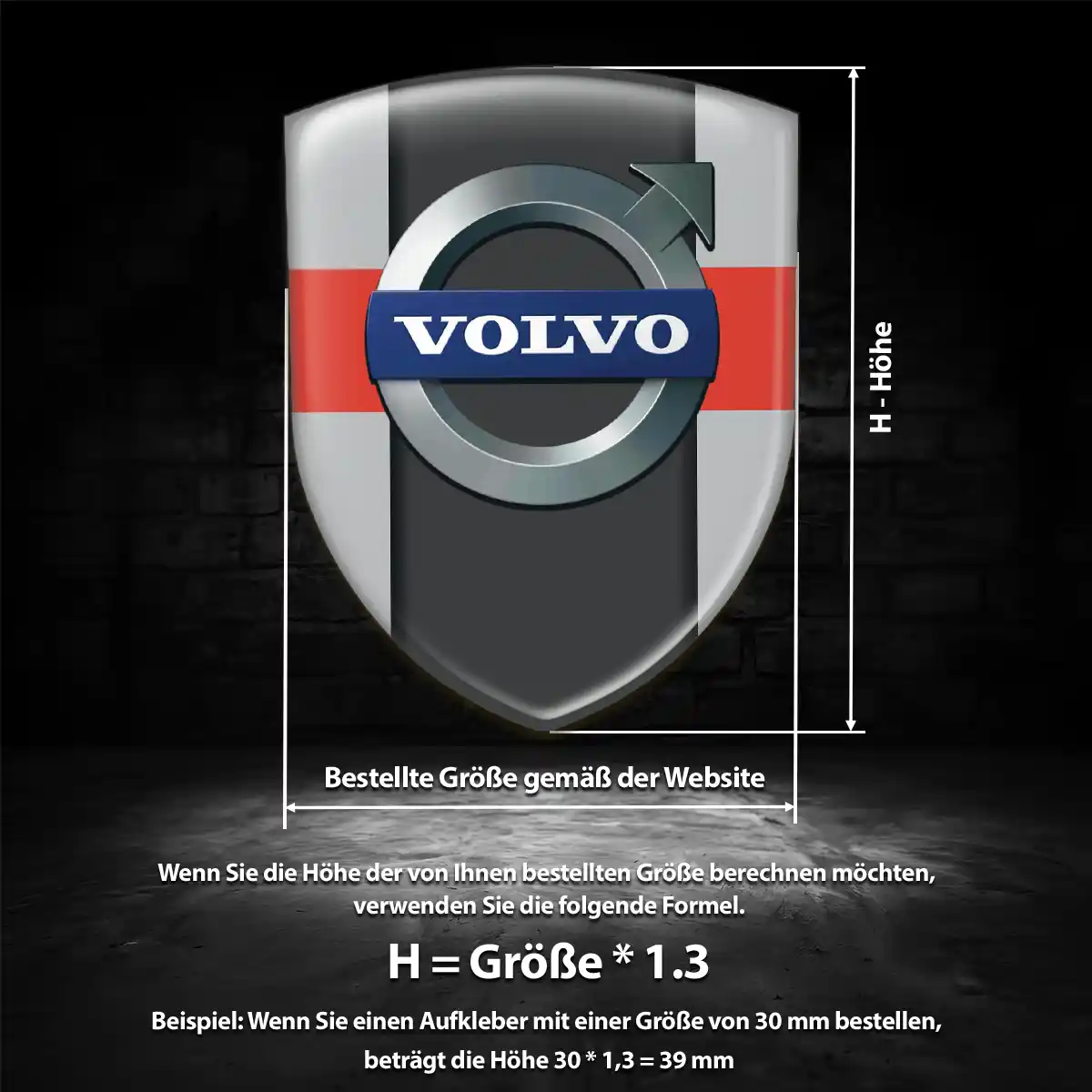 Volvo Wappen Aufkleber Emblem Auto Interieurdesign