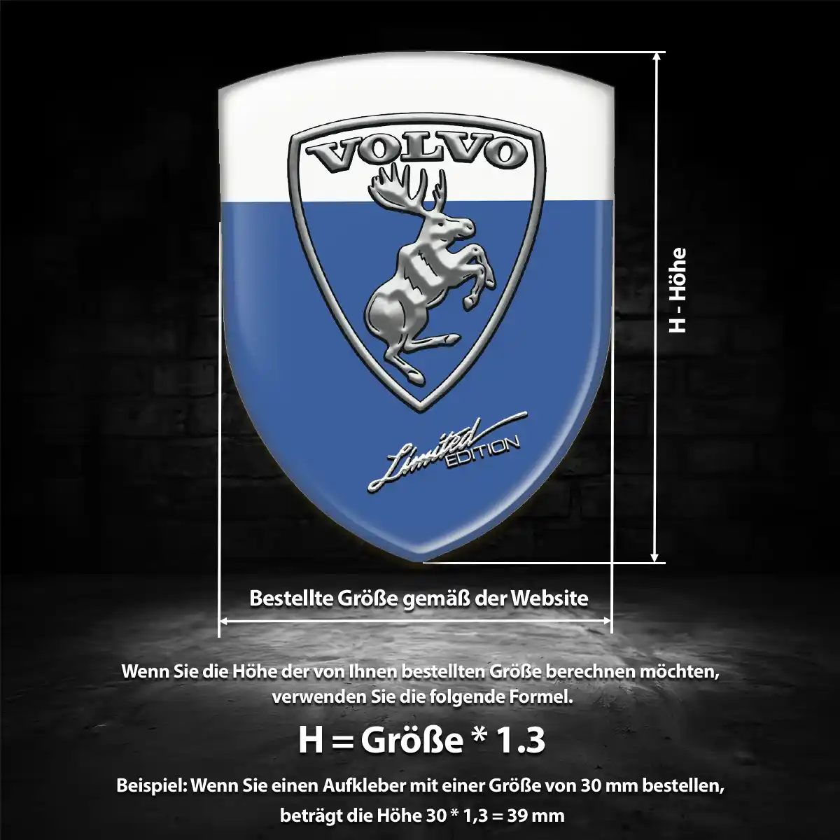 Volvo Wappen Aufkleber Emblem Auto Luxus-Edition