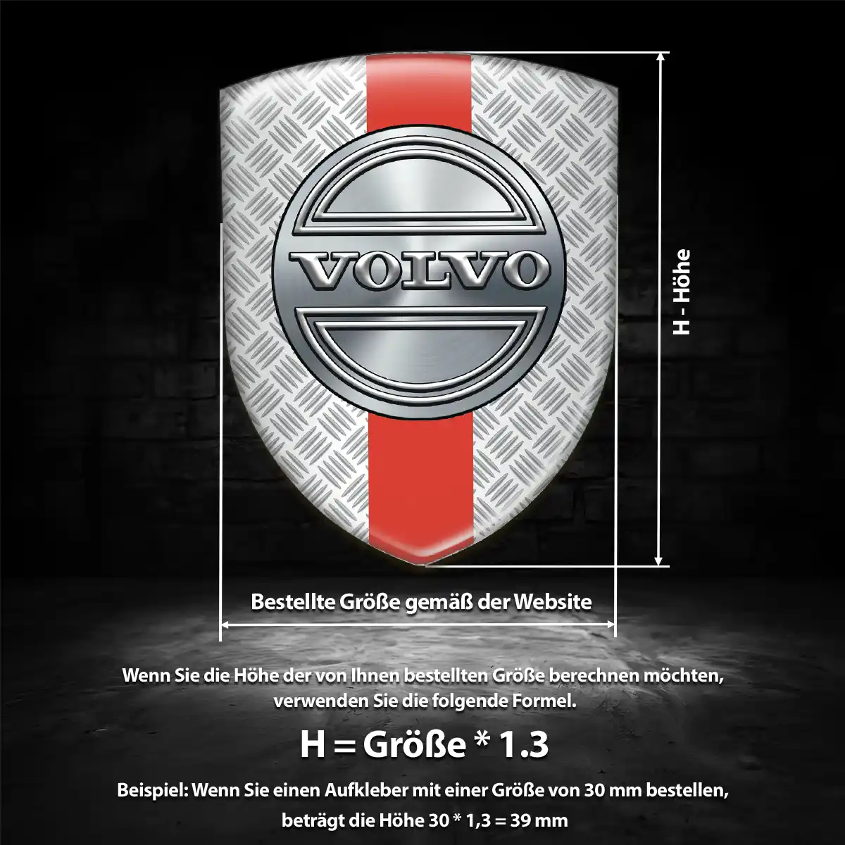 Volvo Wappen Aufkleber Emblem Auto Premium-Edition