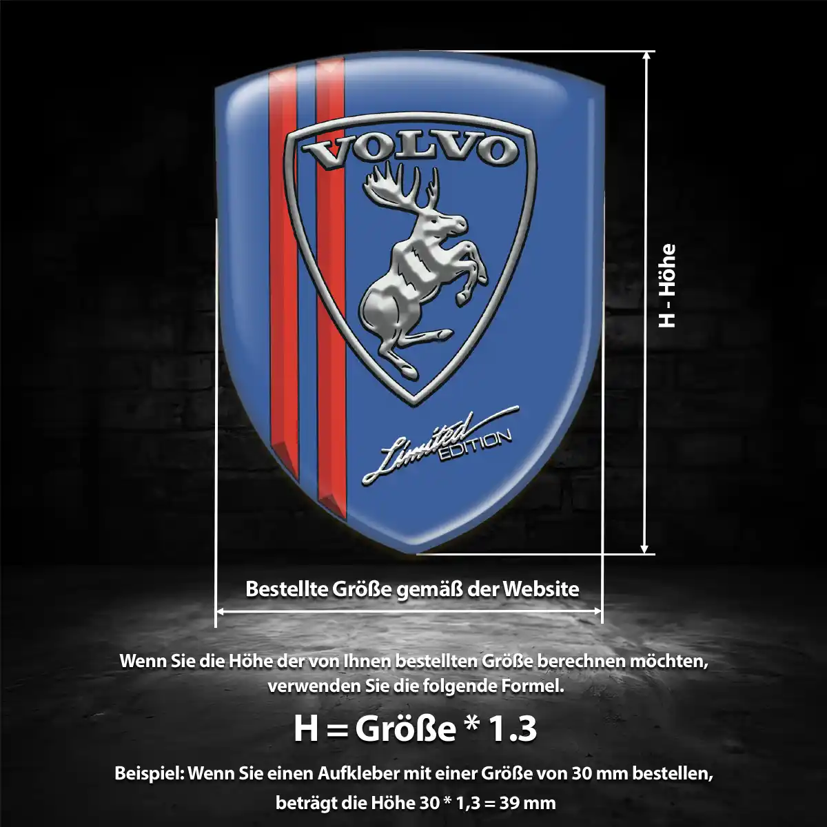Volvo Wappen Aufkleber Emblem Elegantes Design