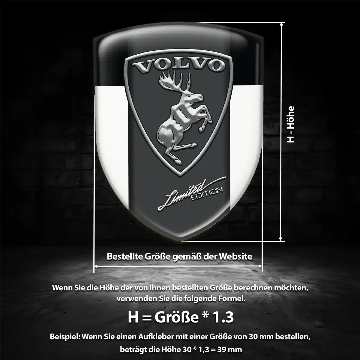 Volvo Wappen Aufkleber Emblem Erstklassige Qualität