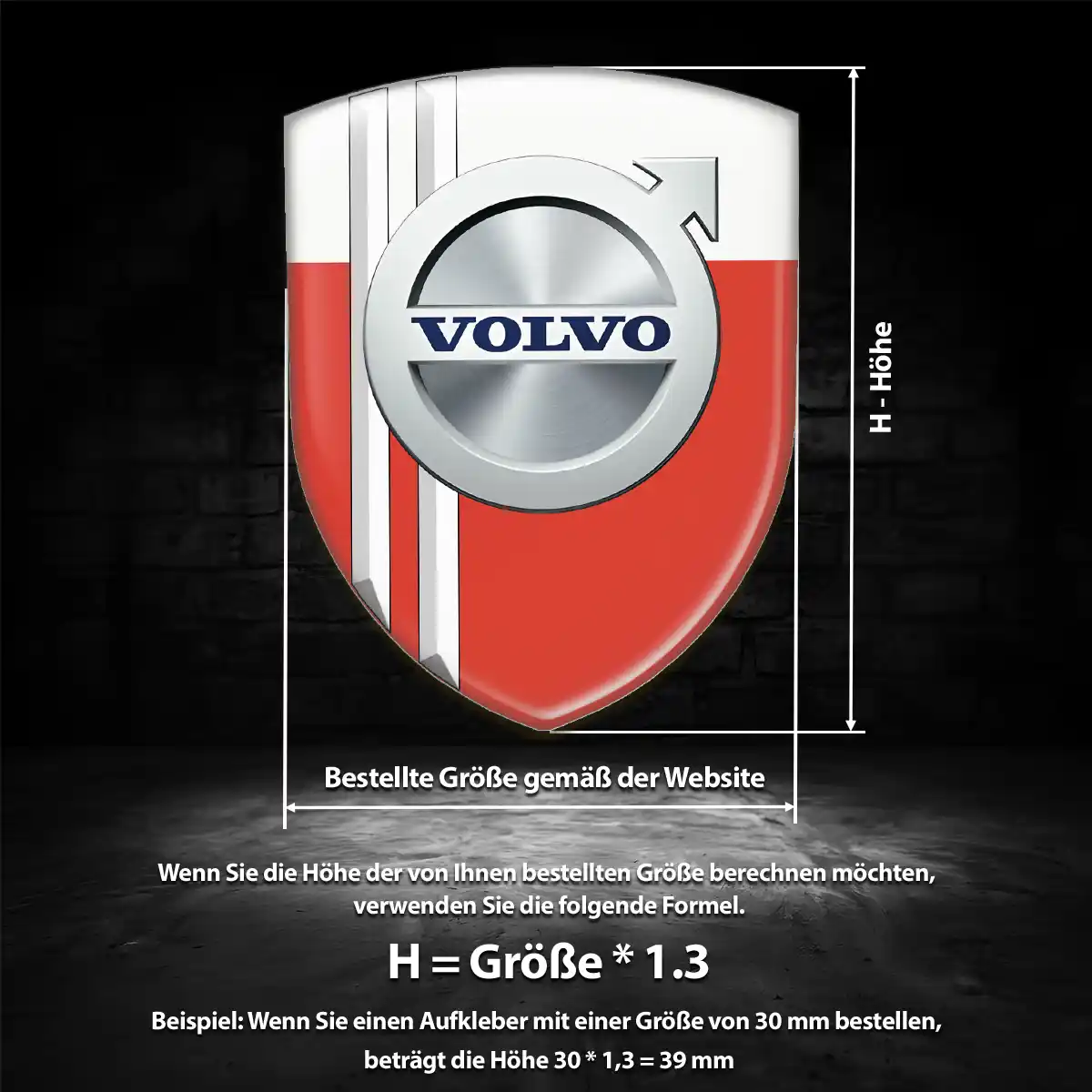 Volvo Wappen Aufkleber Emblem Exterieurdesign