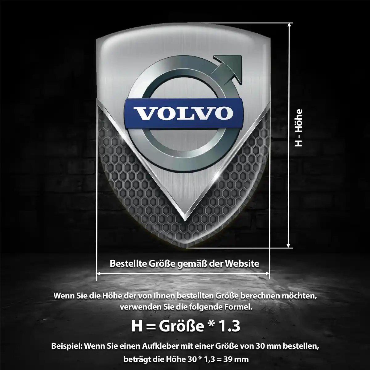Volvo Wappen Aufkleber Emblem Limitierte Auflage