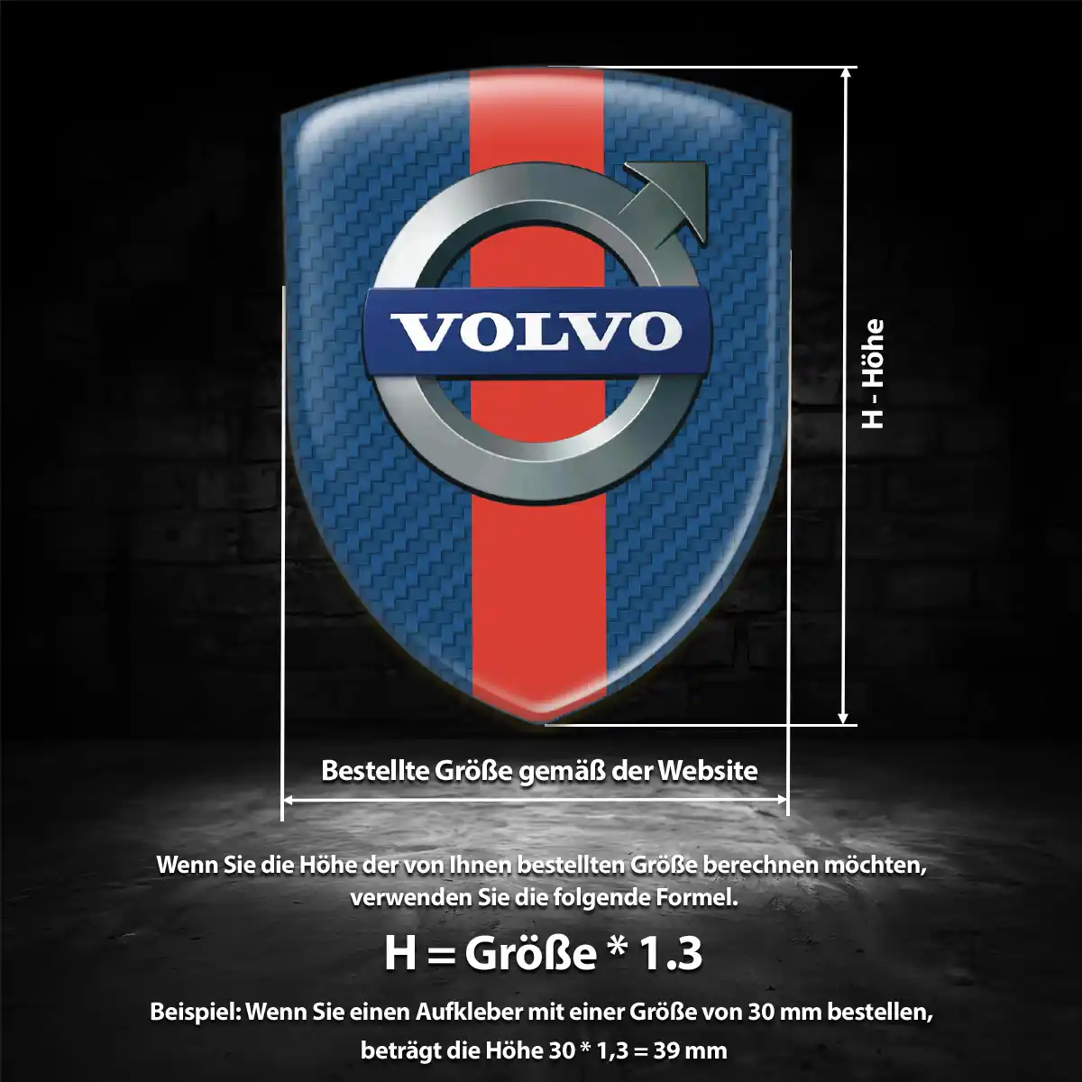 Volvo Wappen Aufkleber Emblem Luxus-Edition
