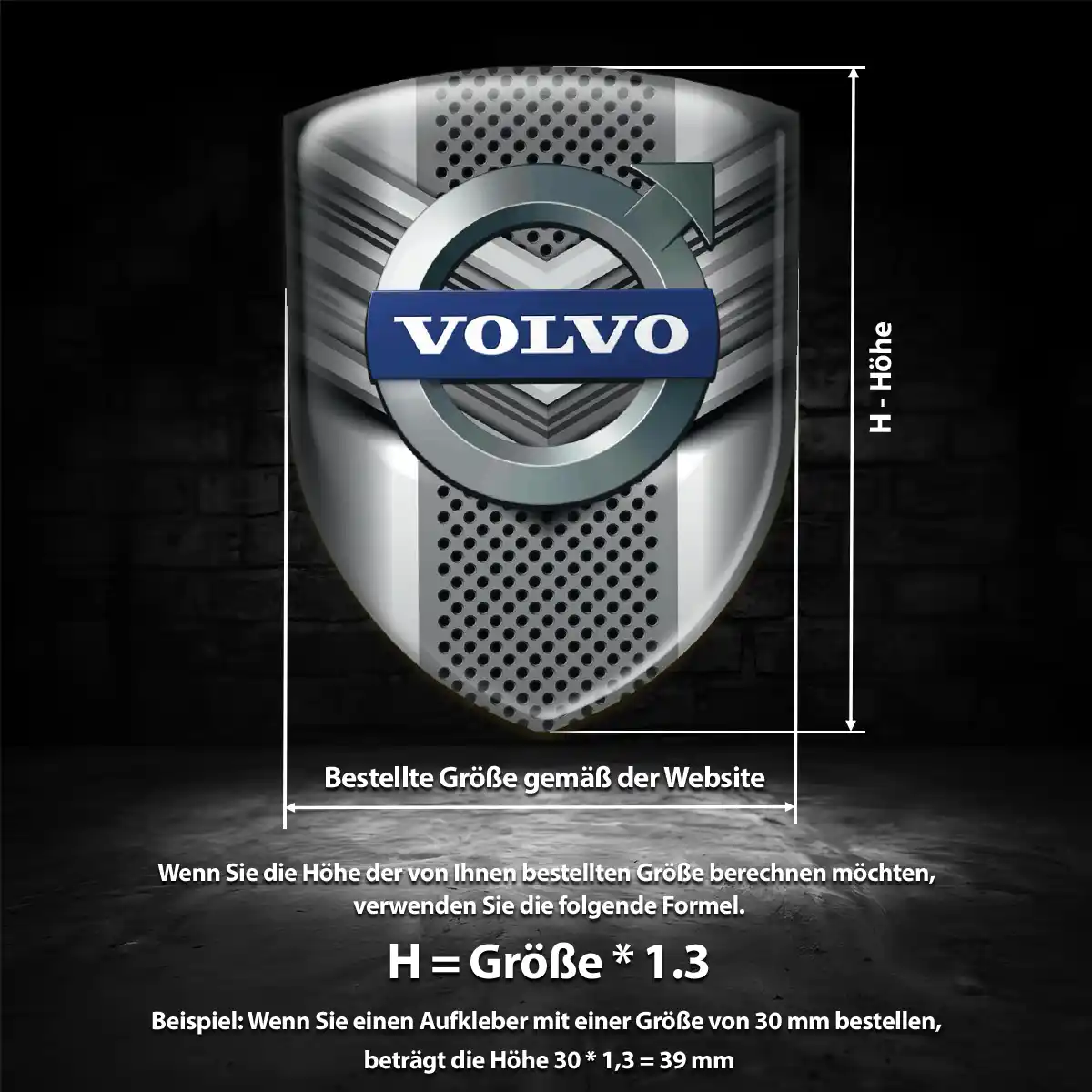 Volvo Wappen Aufkleber Emblem Markenedition