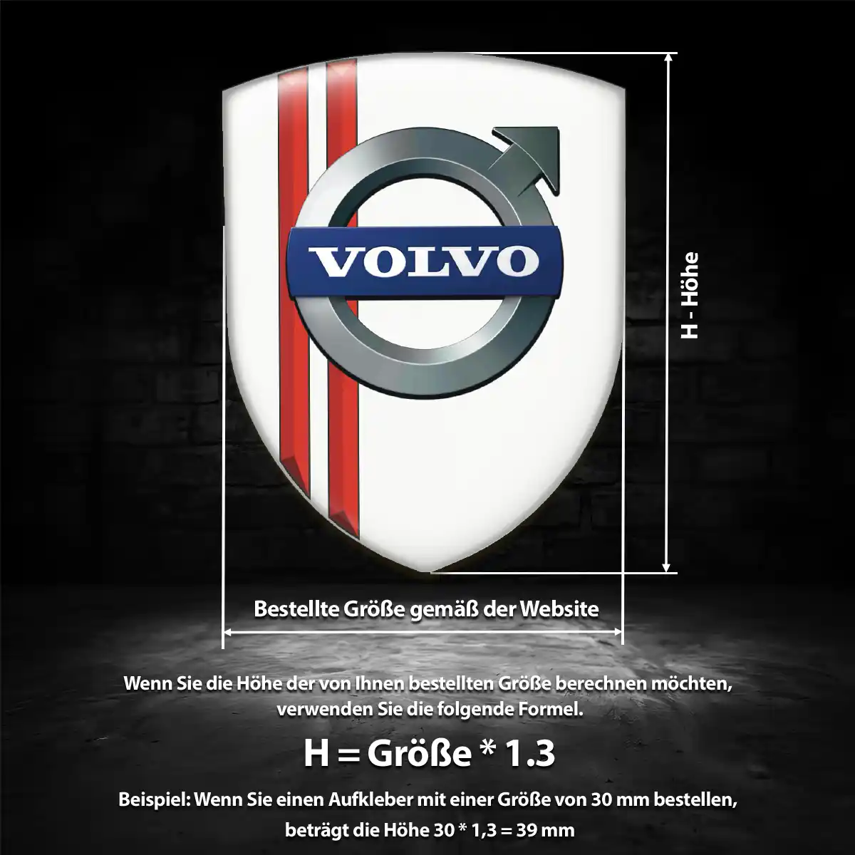 Volvo Wappen Aufkleber Emblem Modernes Design
