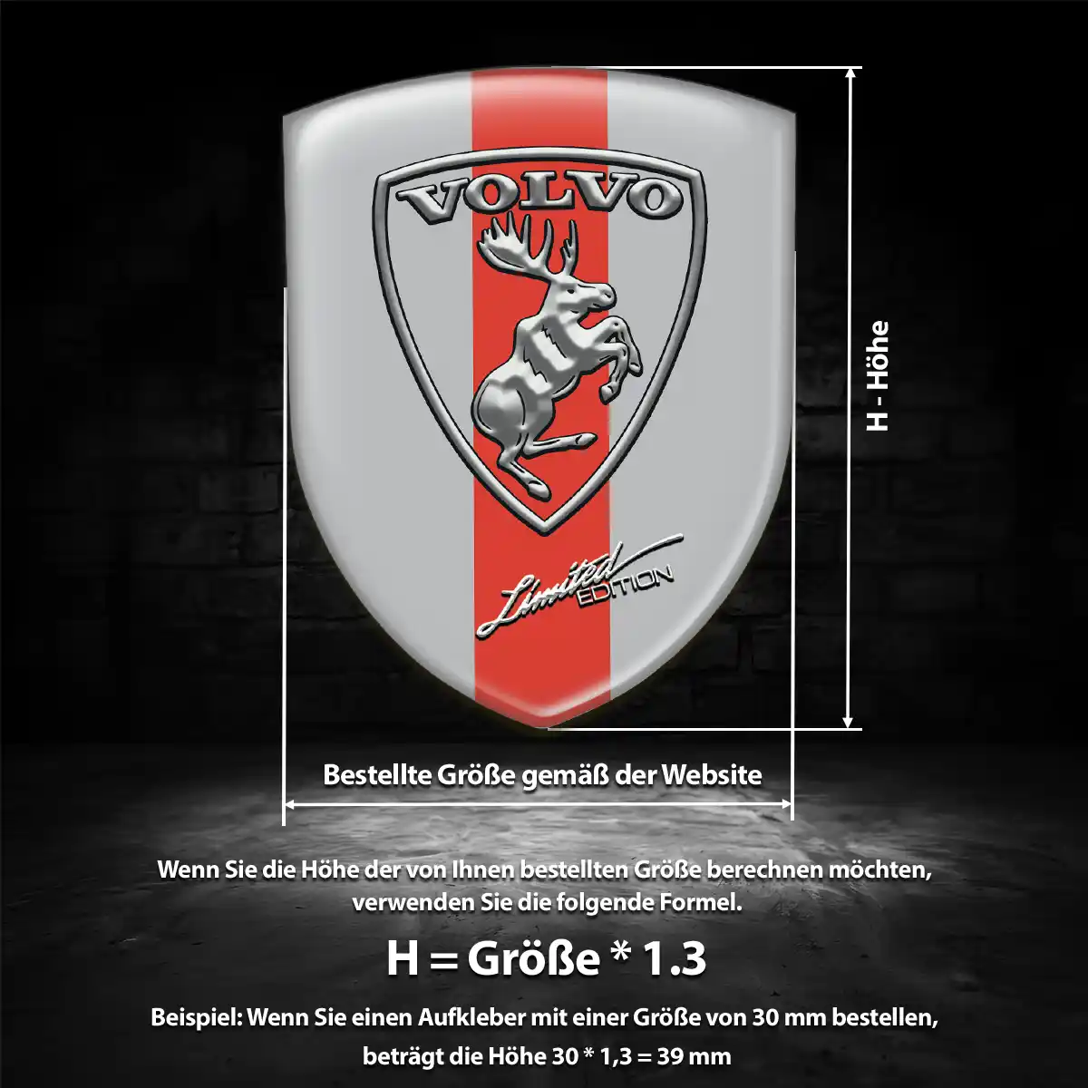 Volvo Wappen Aufkleber Emblem Premiumqualität